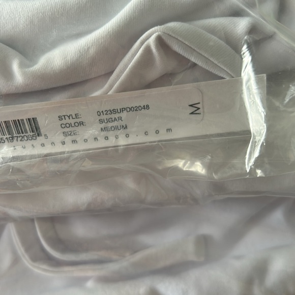 Susana Monaco NWT Ring Front Slit Dress in Sugar (White) - Picture 6 of 6